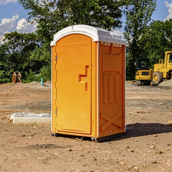 how often are the portable toilets cleaned and serviced during a rental period in Brown County IL